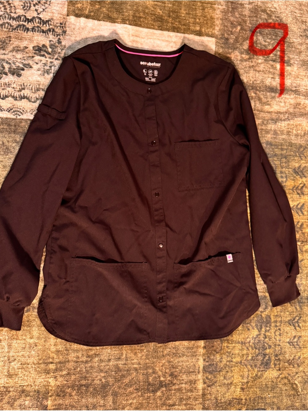 Scrubstar black scrub jacket